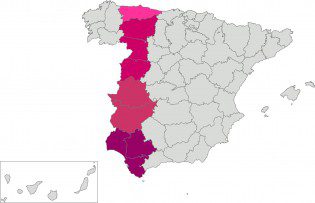 Provincias por las que discurre la Vía de la Plata Fuente